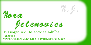 nora jelenovics business card